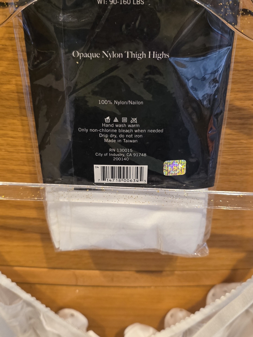 Sexy Little Thing White Sheer Ruffled Babydoll Nightie W/thigh Highs - Picture 7 of 10